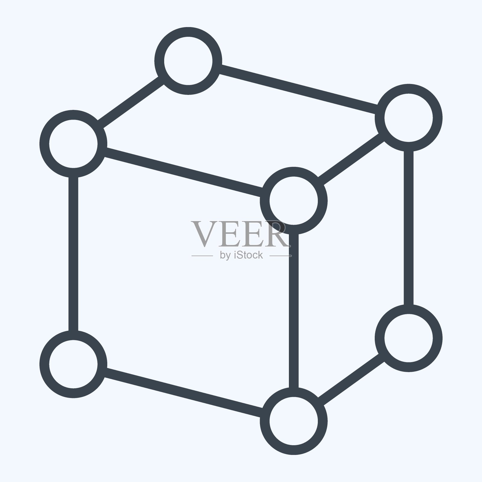 图标的框架。与三维可视化符号相关。行风格。简单的设计可编辑。简单的说明插画图片素材