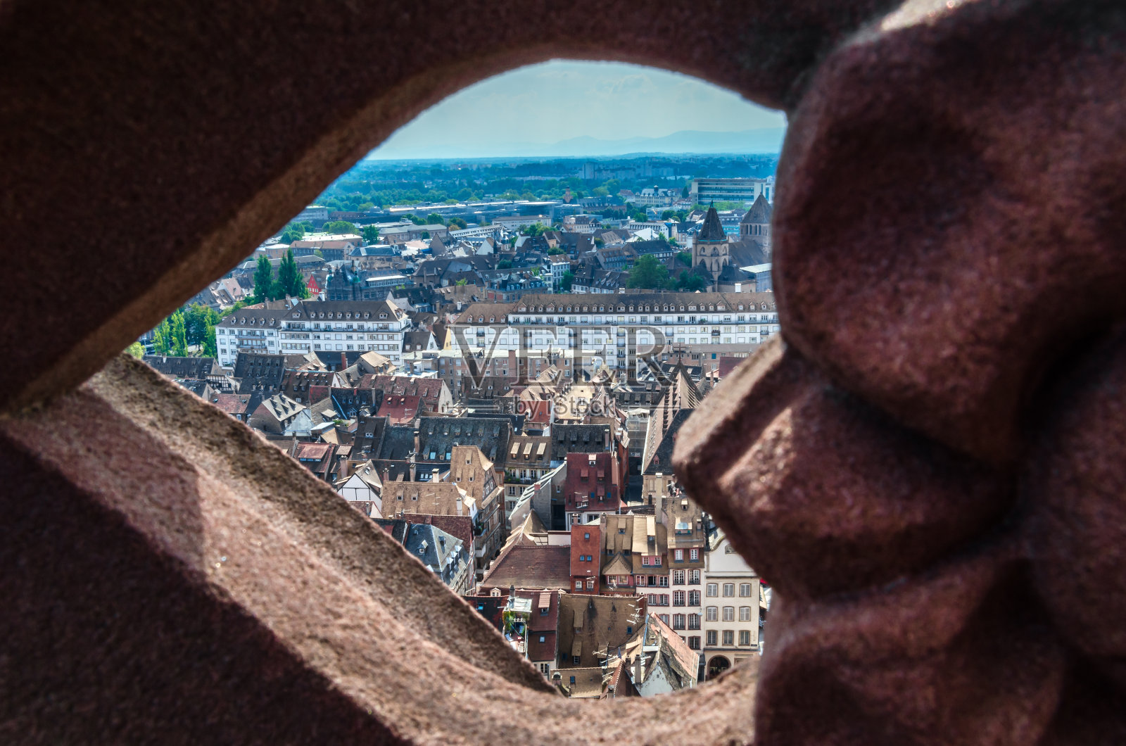 法国斯特拉斯堡老城鸟瞰图照片摄影图片