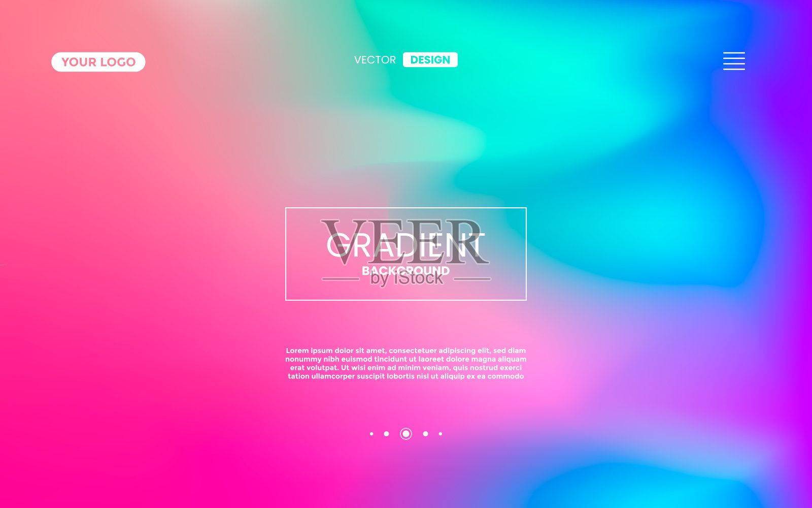 模糊流体梯度彩色背景与几何形状元素。现代未来主义背景。可以用于登录页，书籍封面，小册子，传单，杂志，任何品牌，横幅，标题，演示文稿和壁纸背景插画图片素材