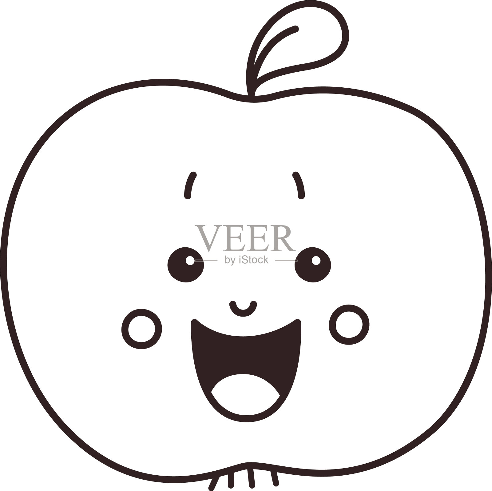 elements_cute_food_doodle_line_set插画图片素材