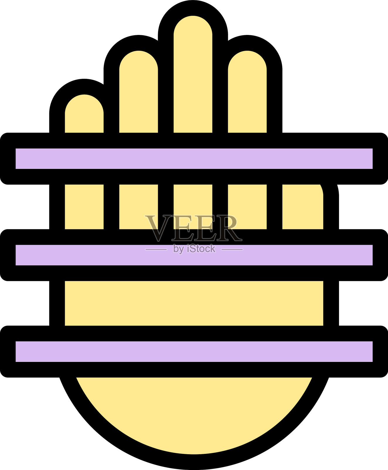 掌纹扫描图标平坦插画图片素材