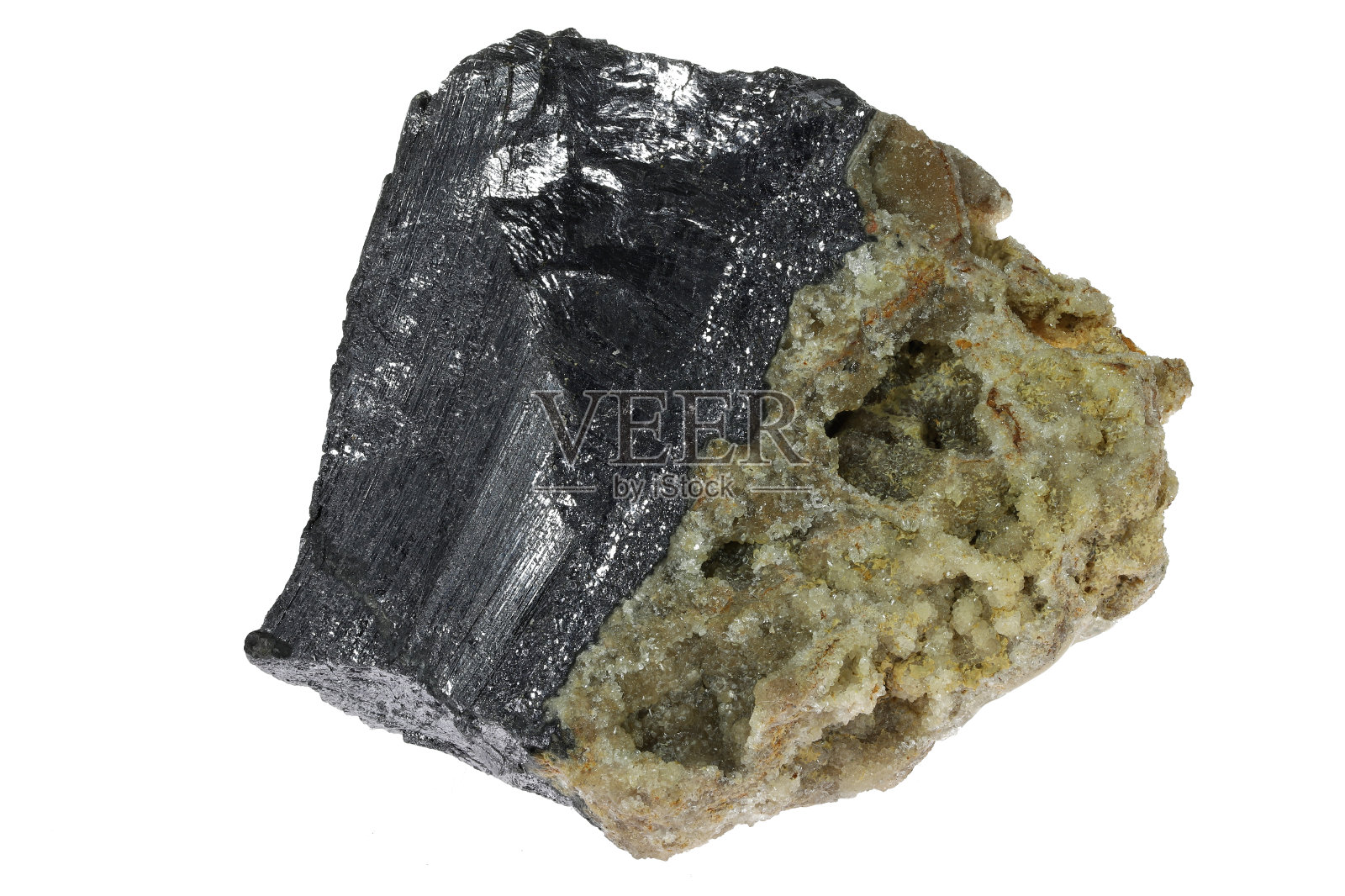 方铅矿(铅色)产自西班牙卡尔兰察照片摄影图片