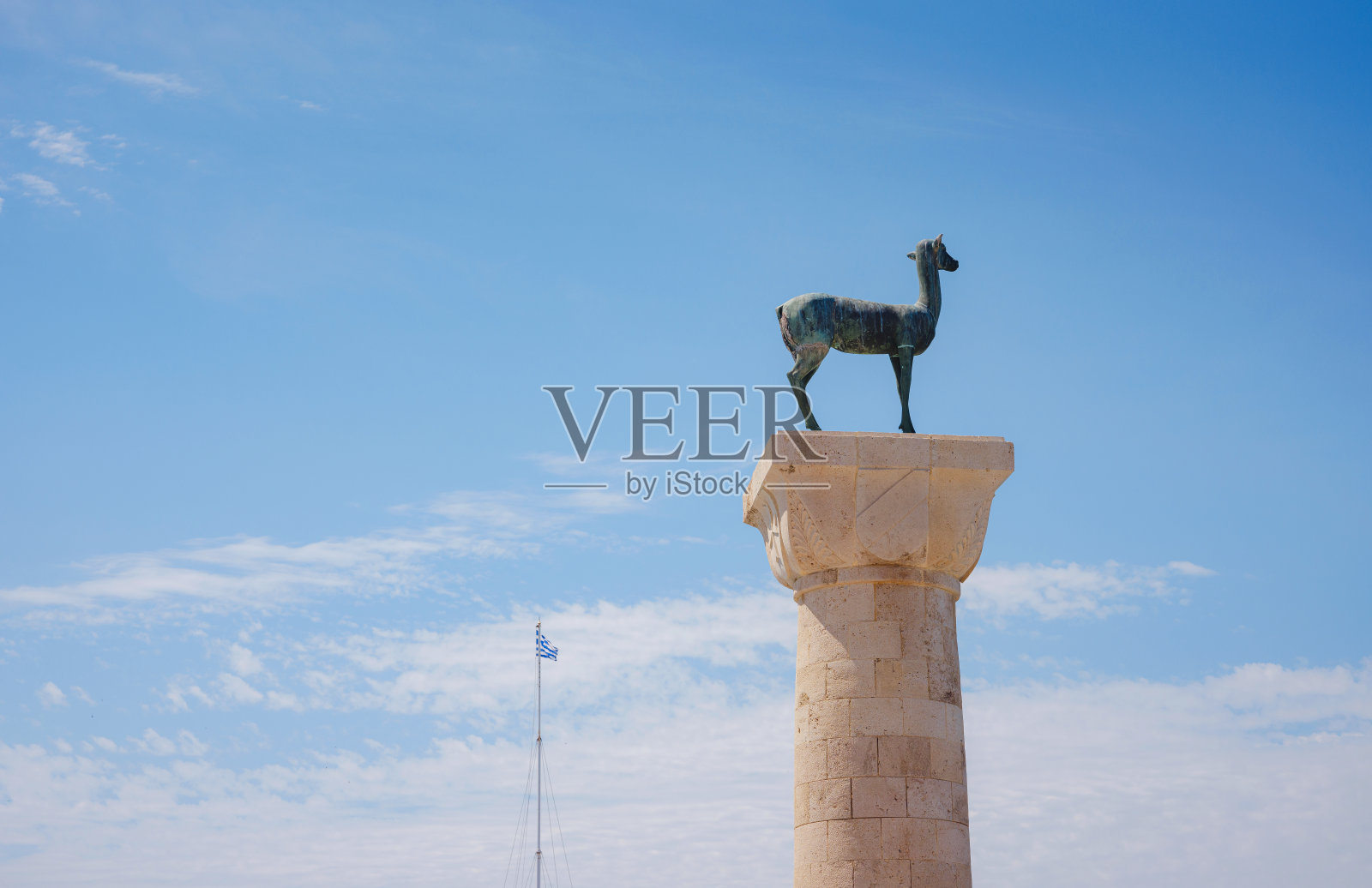 前往希腊，地中海岛屿罗德岛照片摄影图片