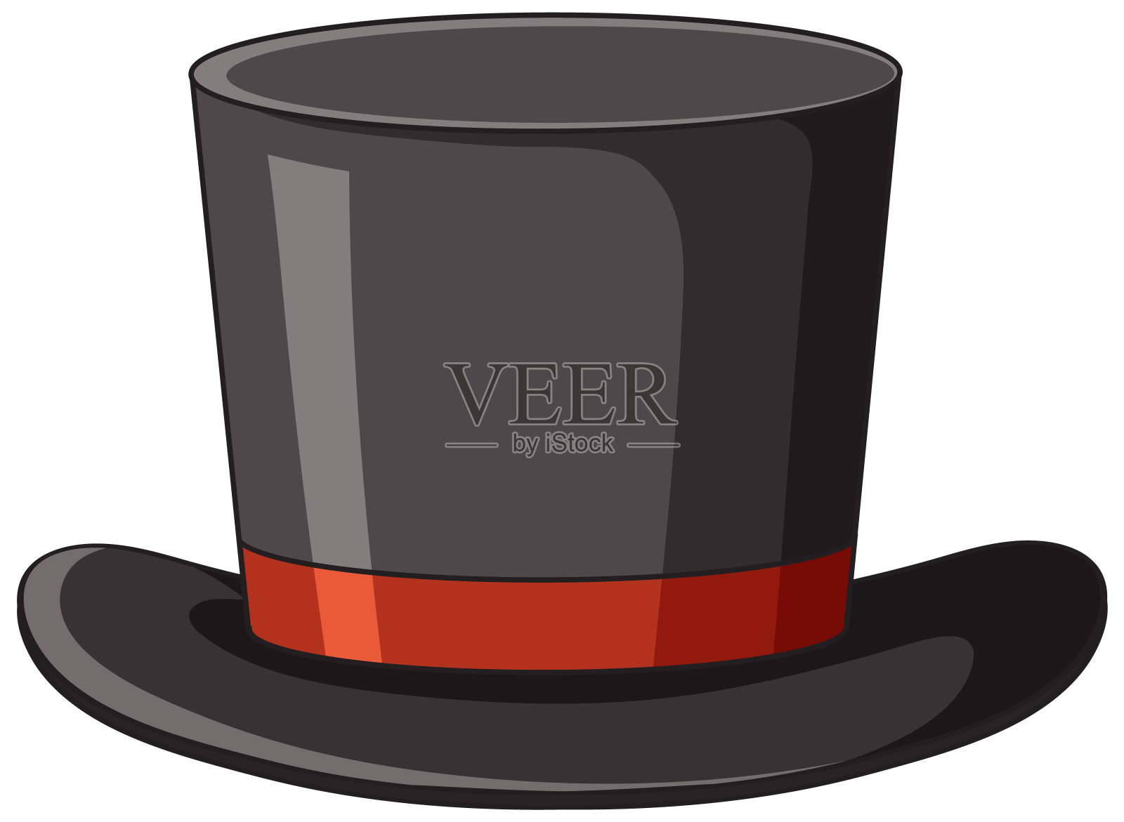 简单的魔术师帽子卡通插图插画图片素材