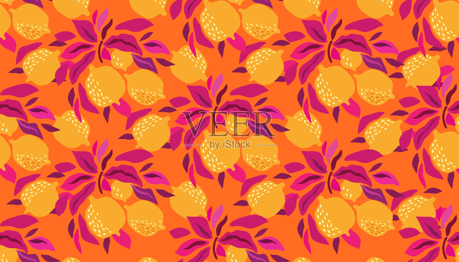 柠檬图案22插画图片素材