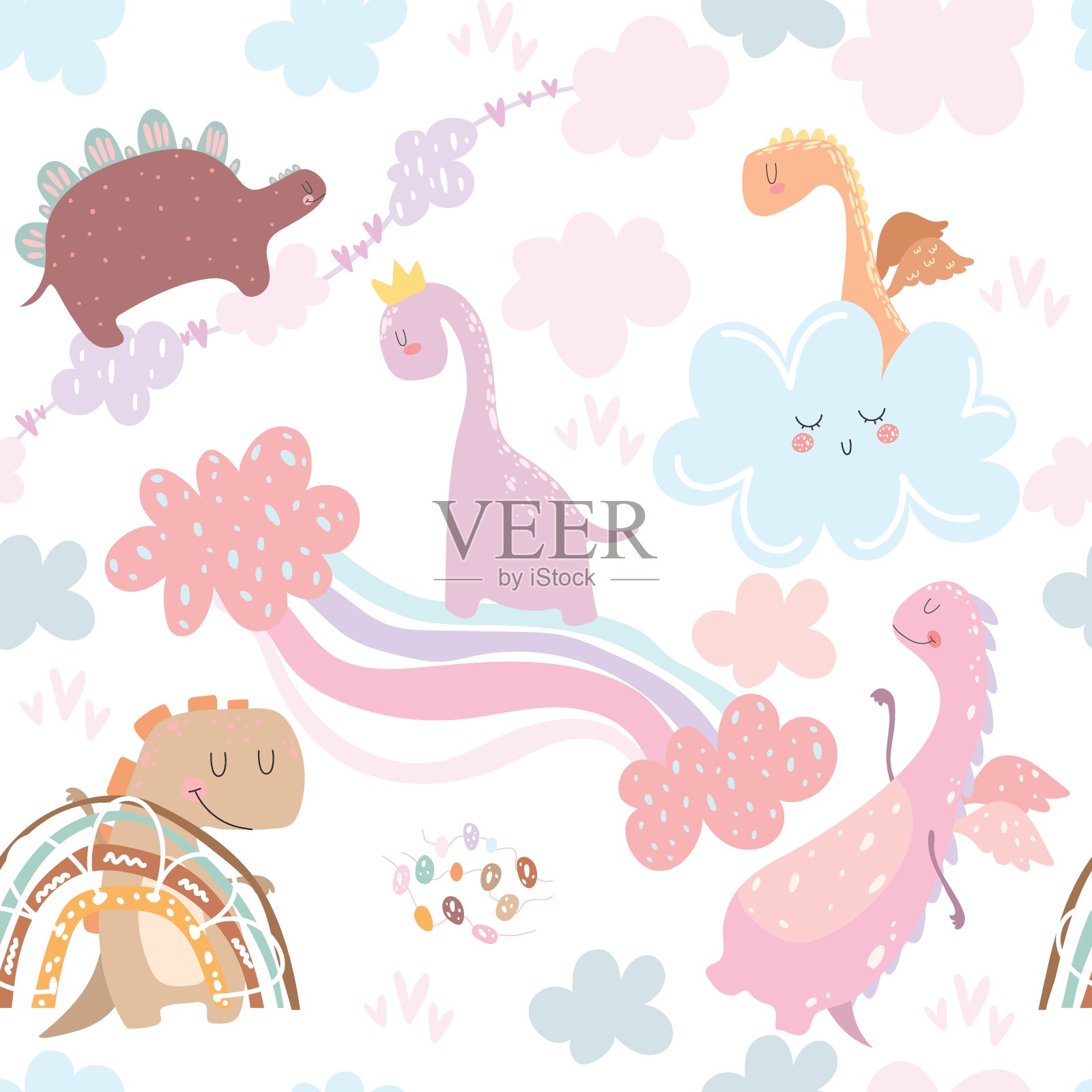 爱粉红色插画图片素材