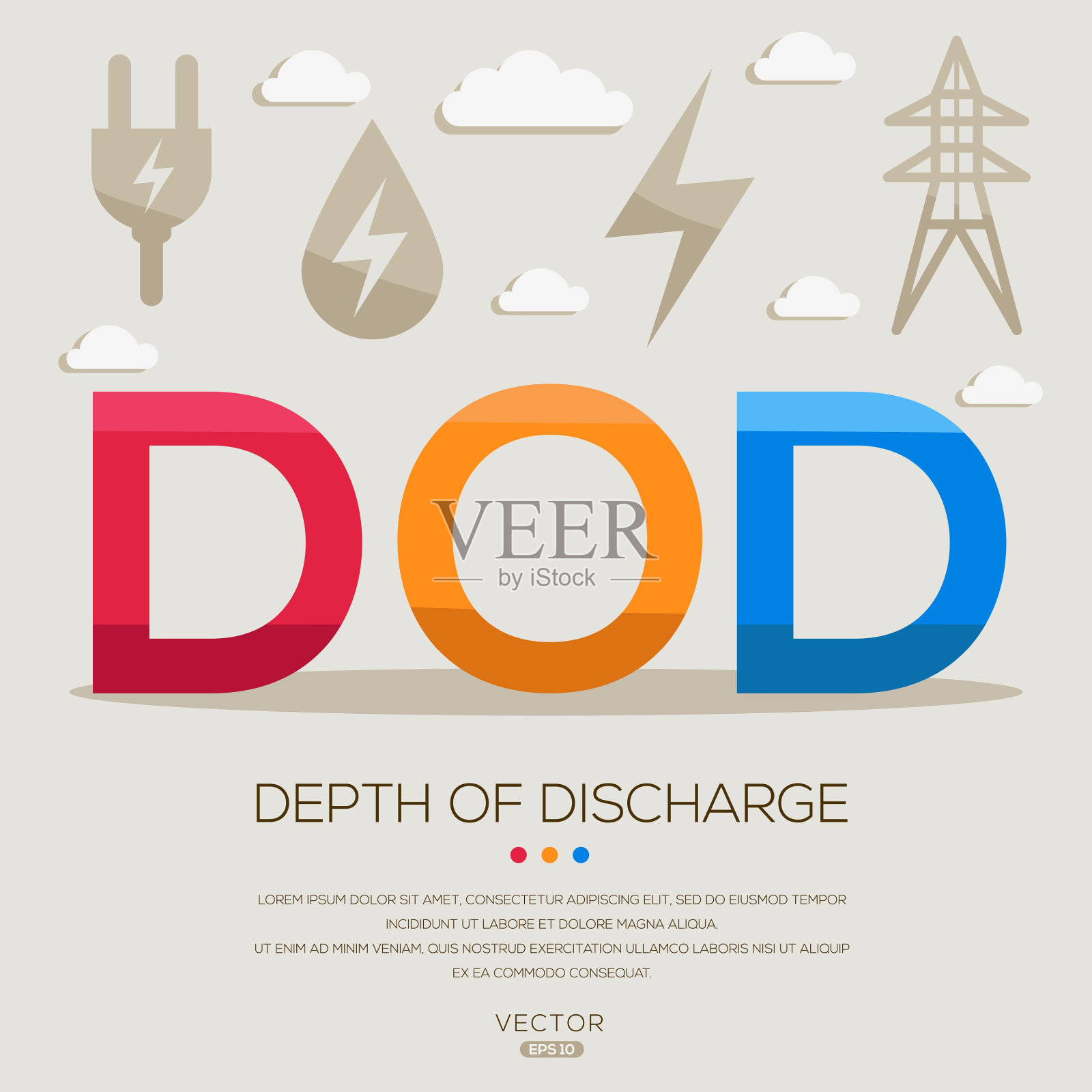 DoD _放电深度插画图片素材