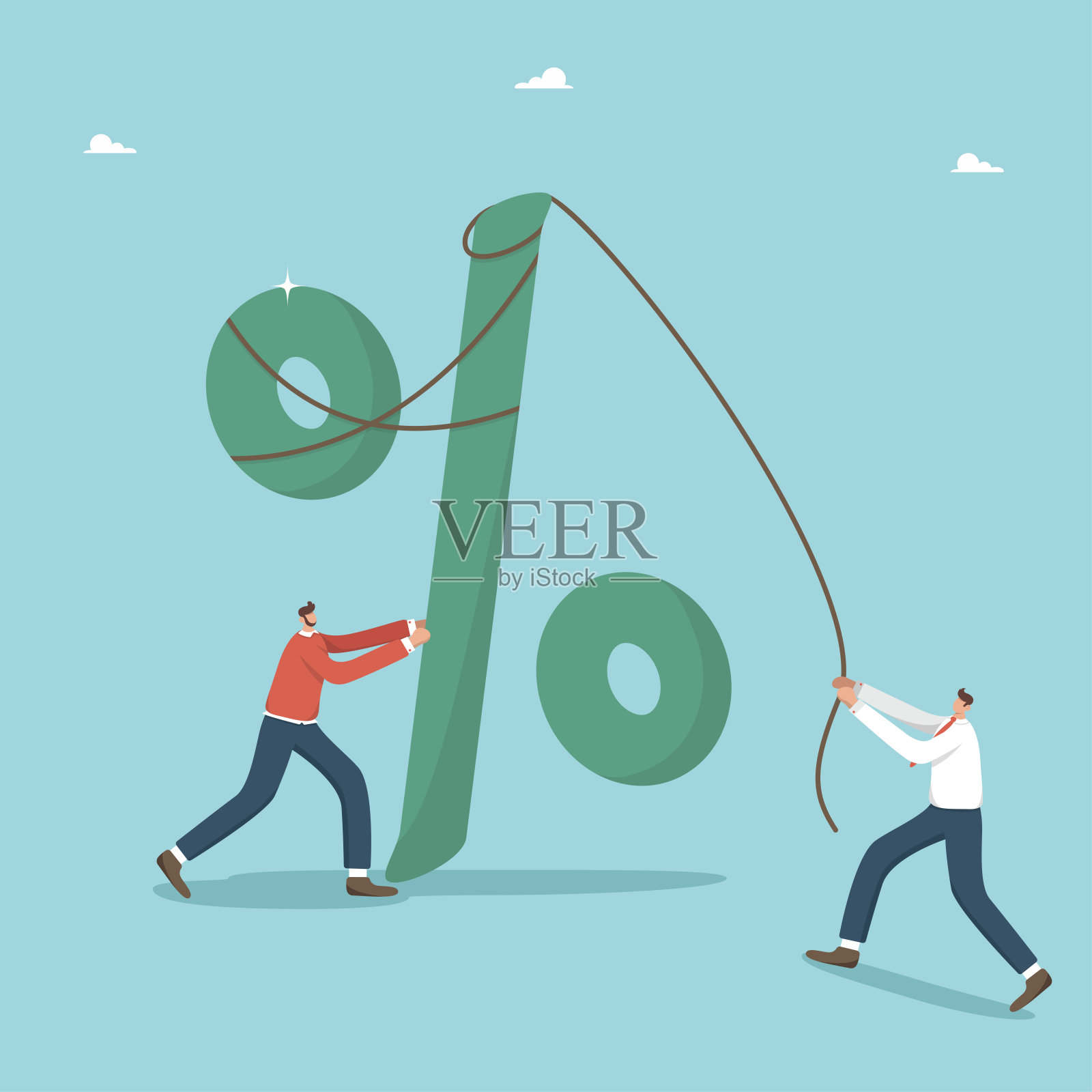 男性提高百分比图标插画图片素材