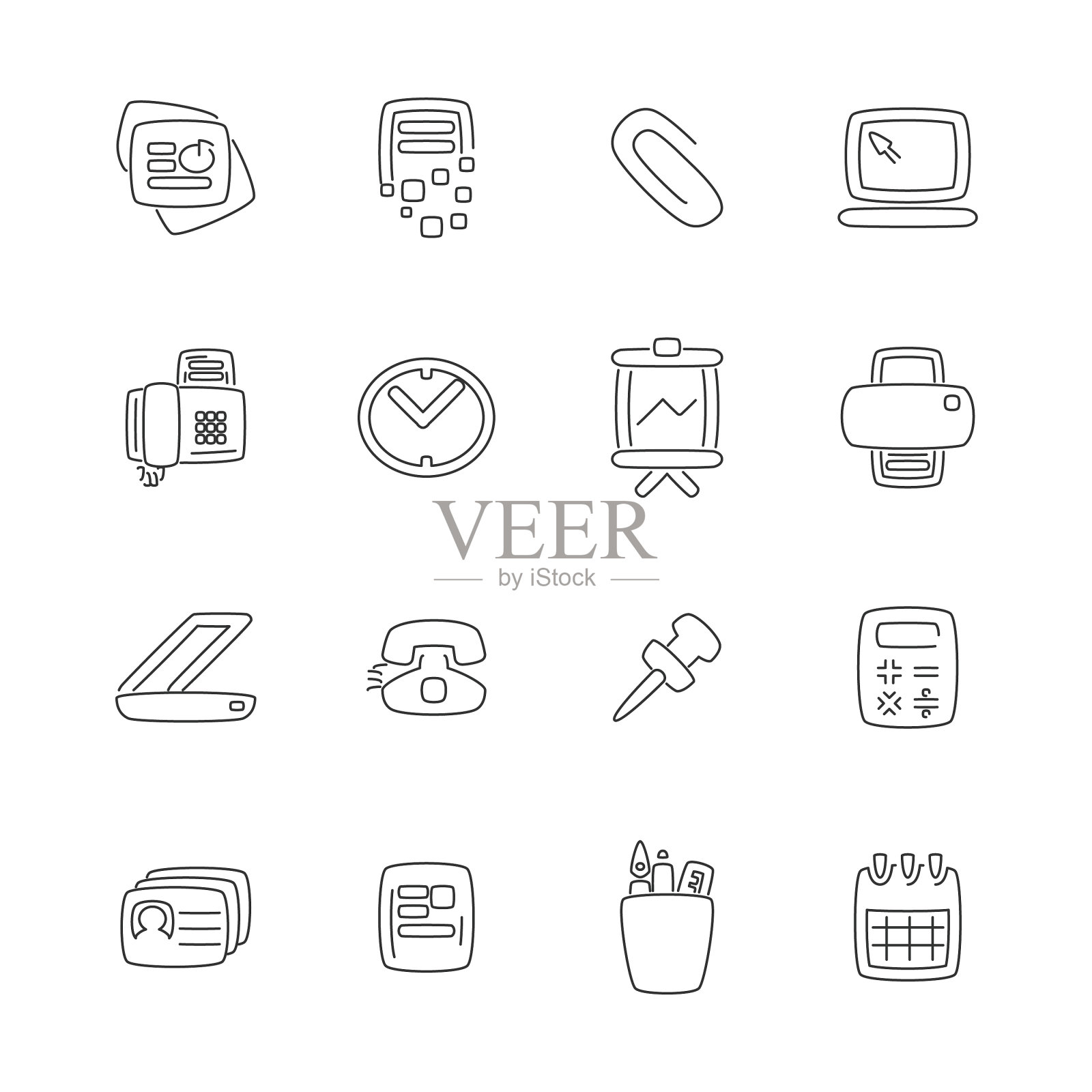 办公室插画图片素材