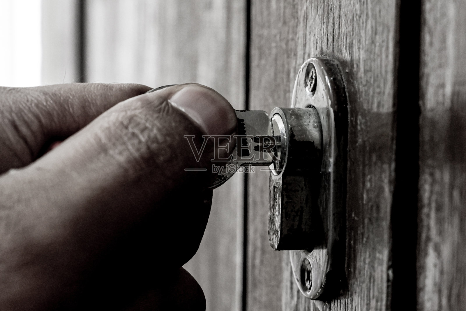 转动钥匙。照片摄影图片