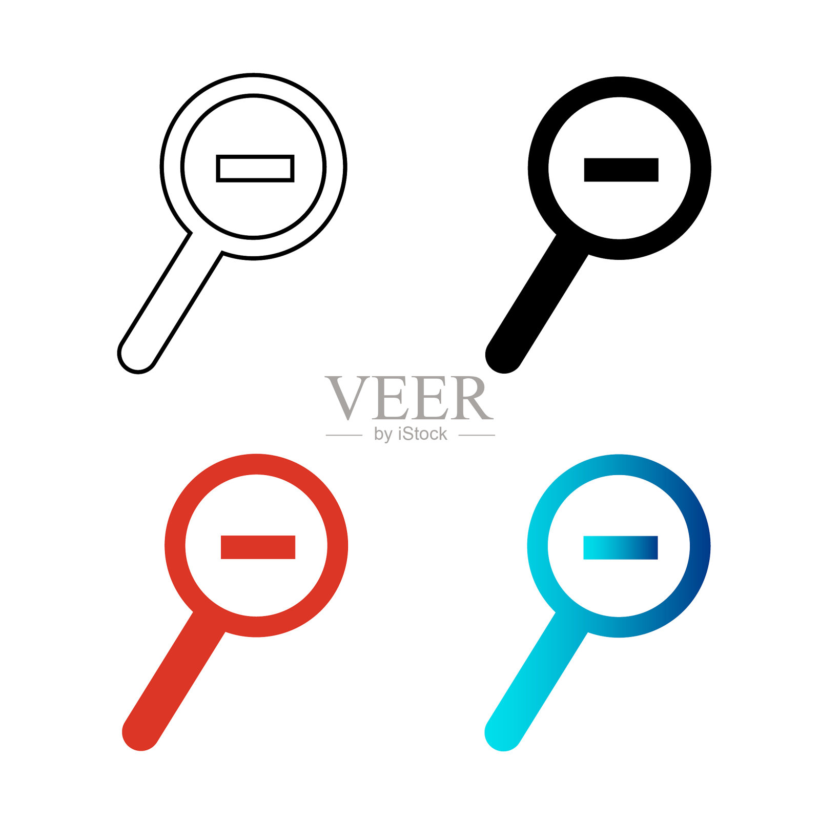 抽象缩小剪影插图插画图片素材