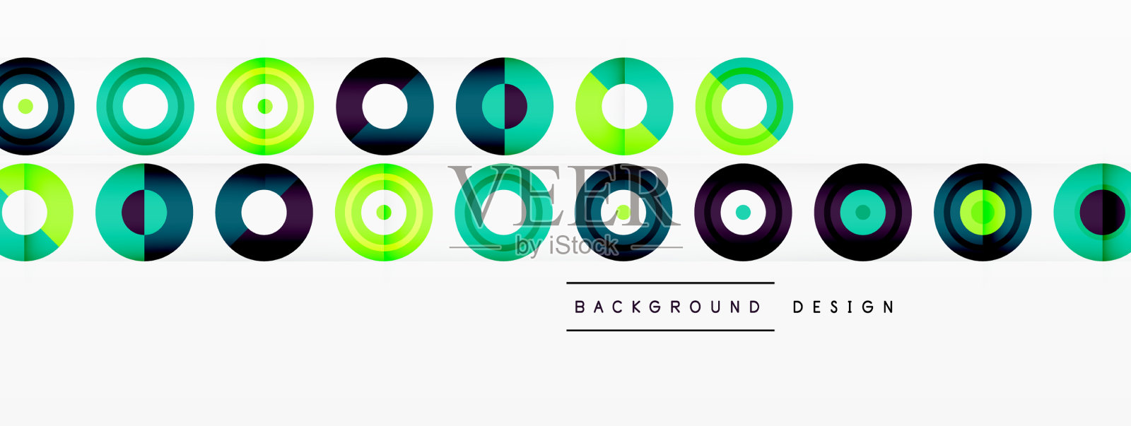 引人注目的彩色圆圈的背景插画图片素材