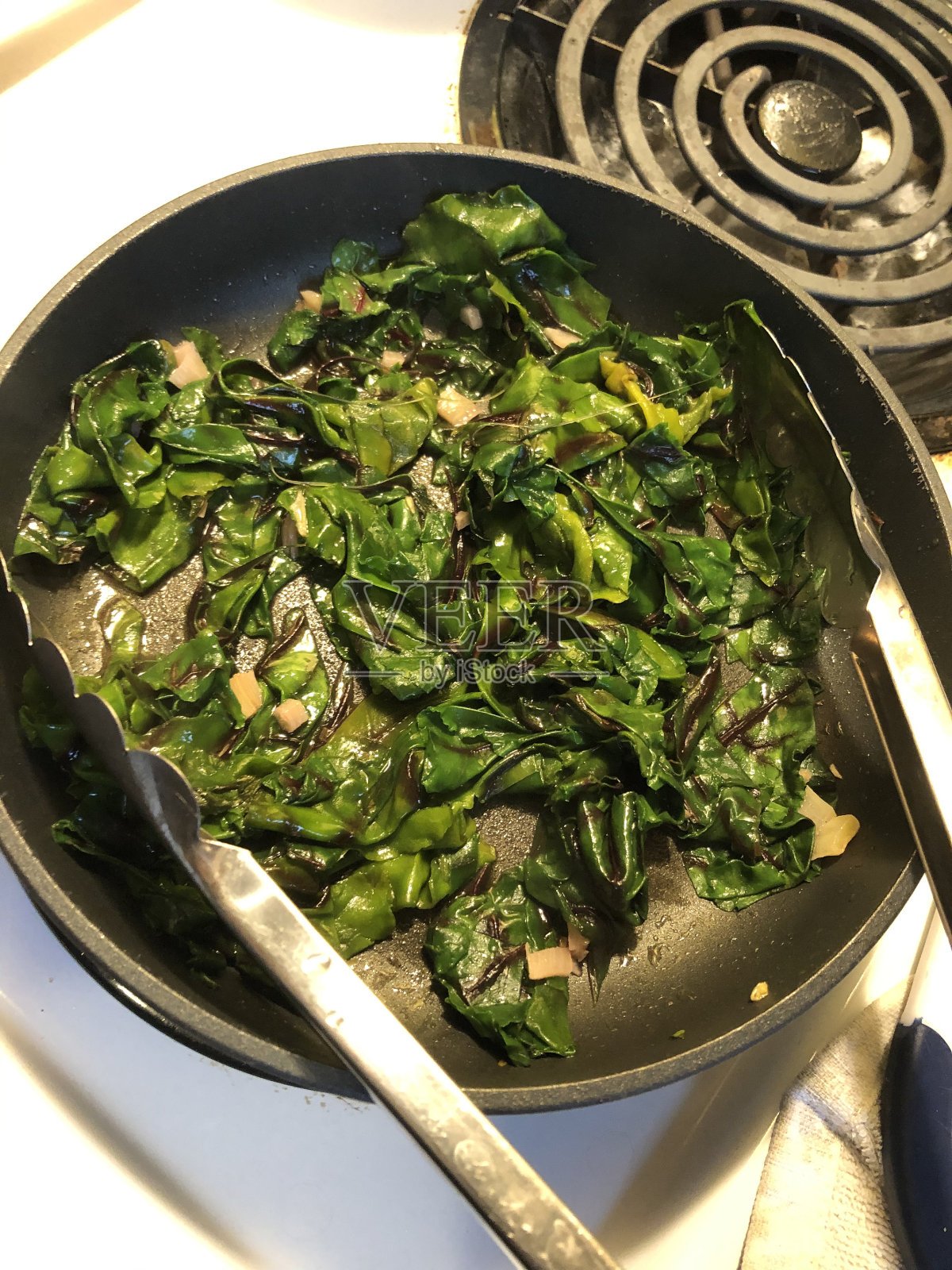 炒菠菜照片摄影图片