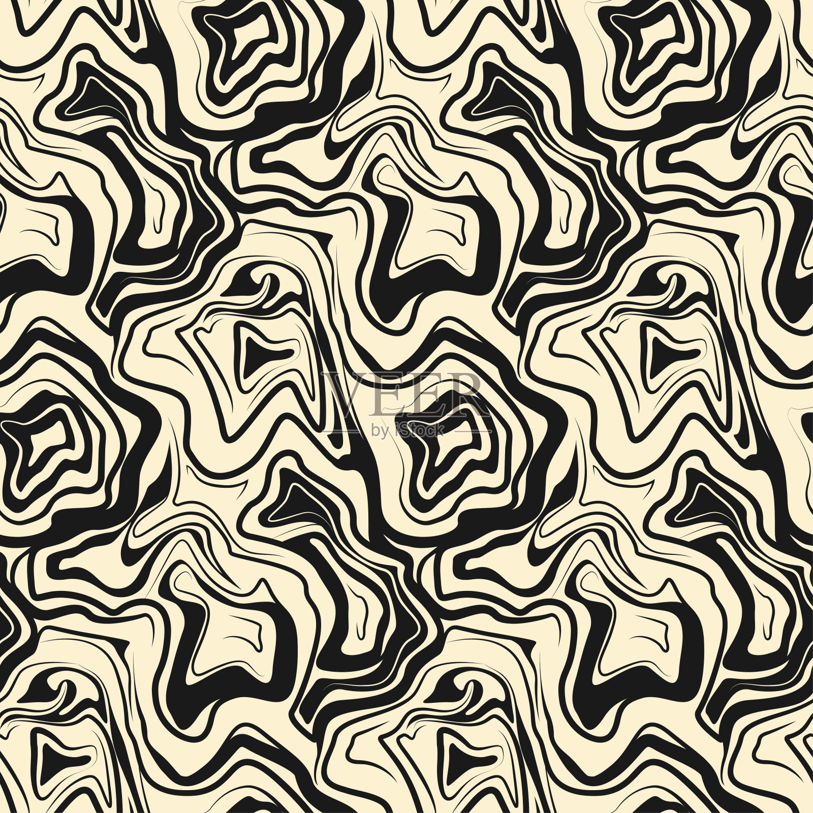 无缝图案，抽象背景与墨迹。矢量插图。插画图片素材