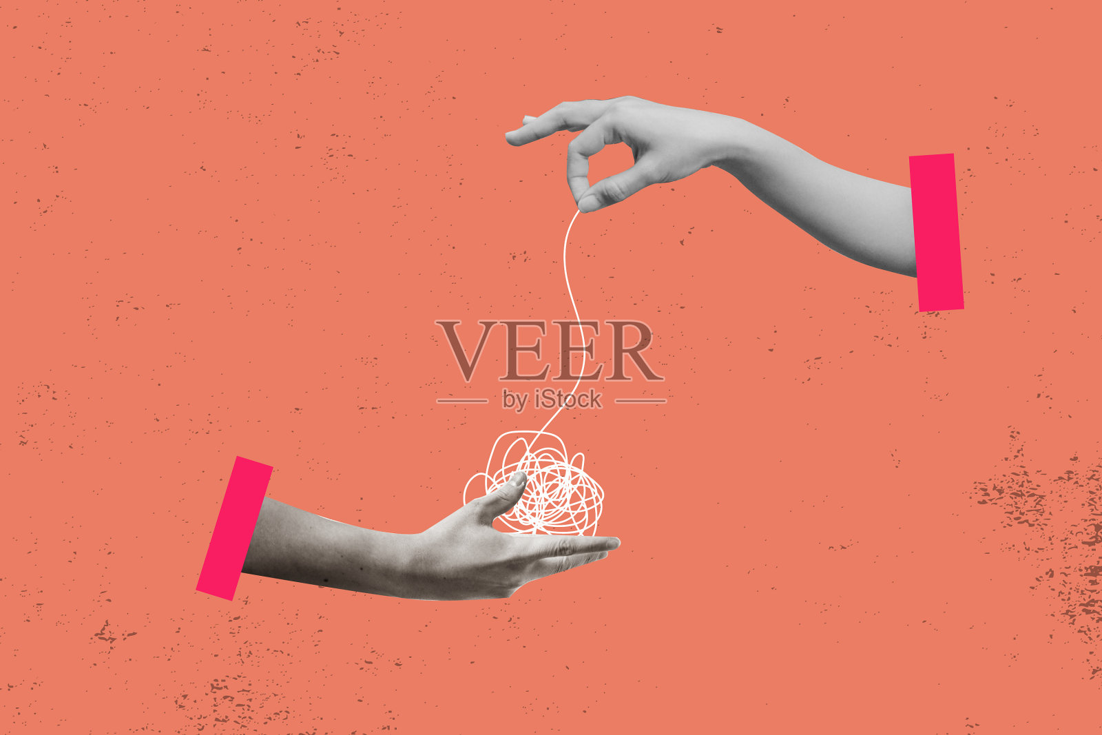 手理清杂乱的线或简化问题。简化复杂的商业理念照片摄影图片