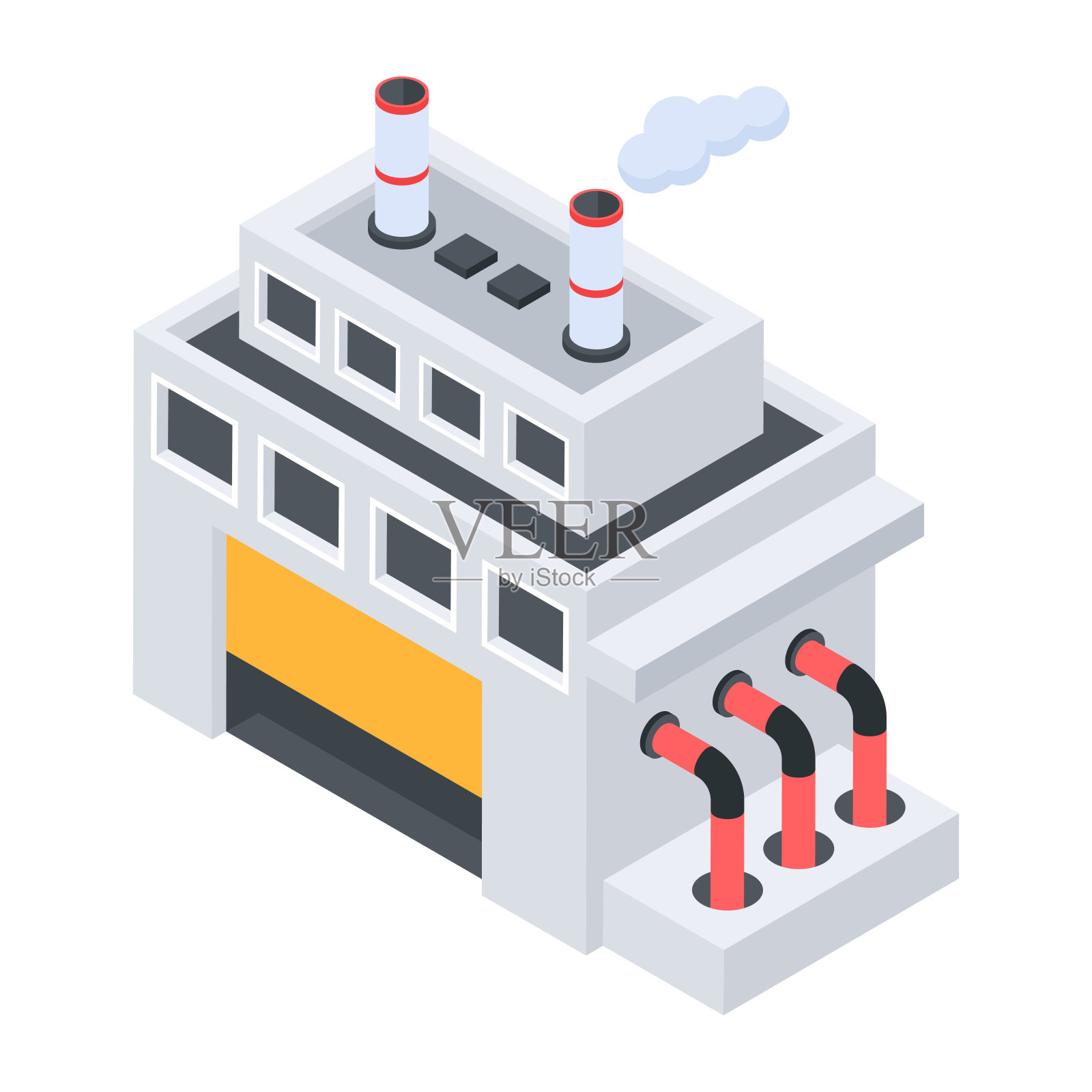 工业等距图标包插画图片素材