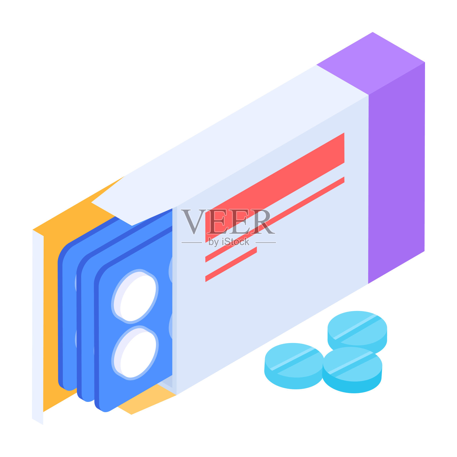 医学等距图标集合插画图片素材