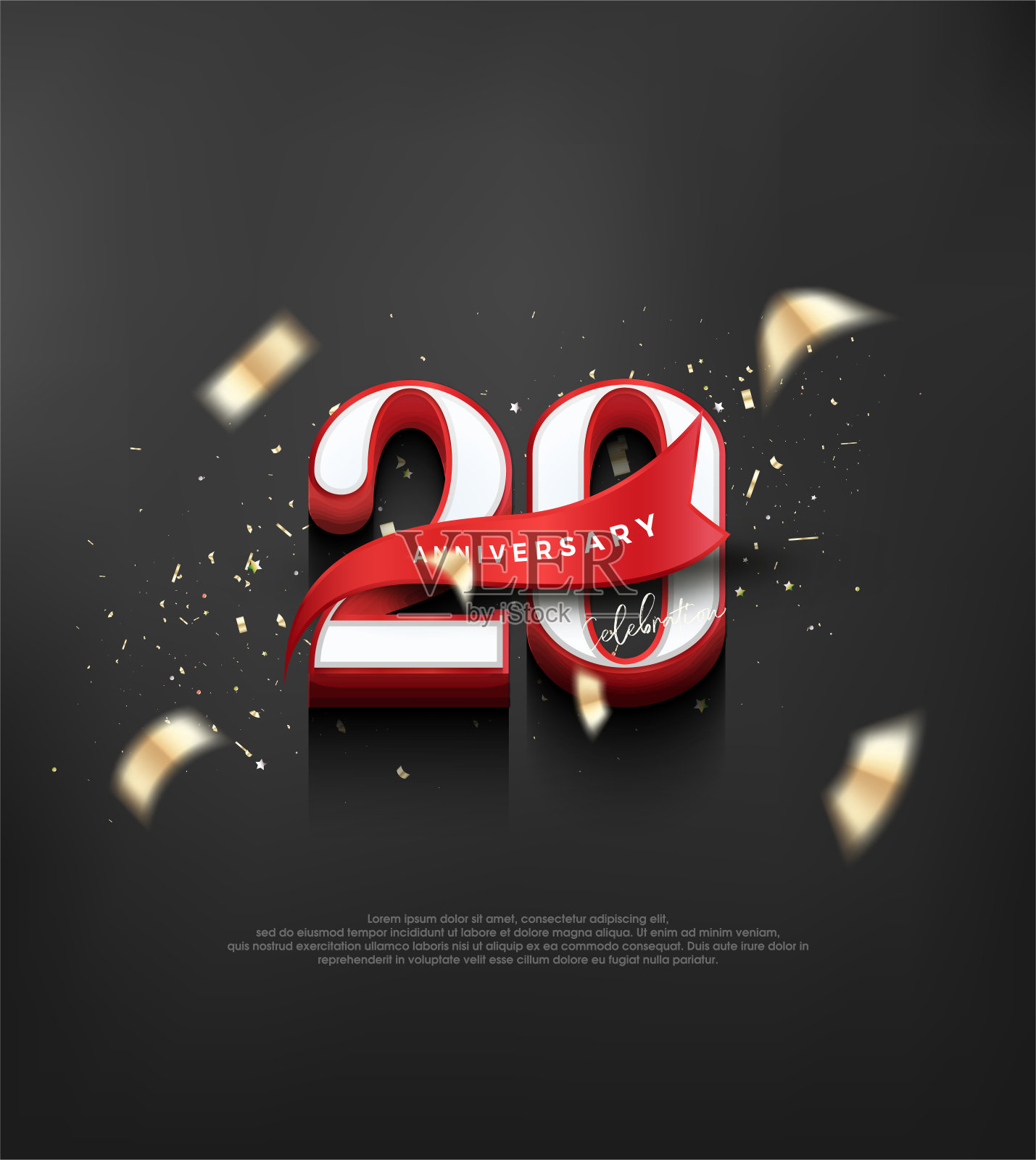 经典设计号，庆祝20周年。插画图片素材