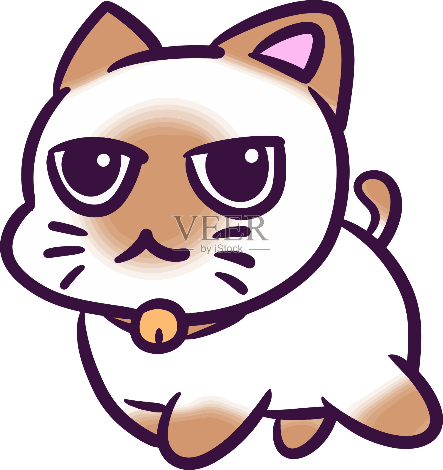 暹罗猫插画图片素材