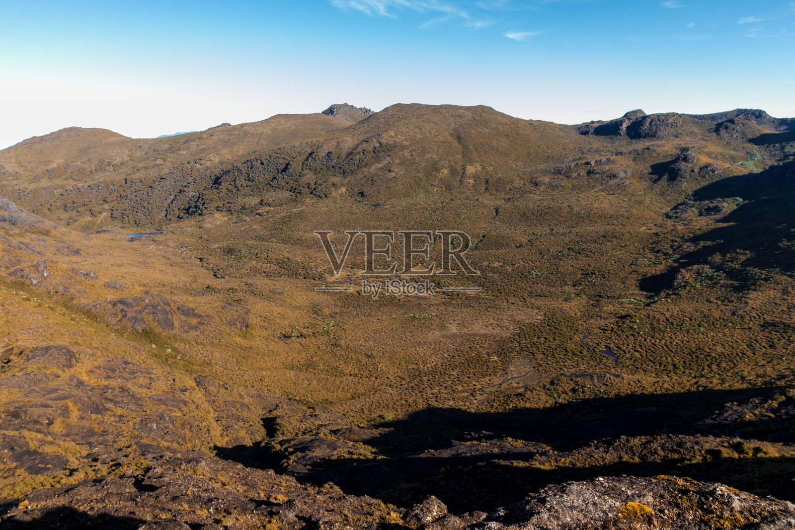 这是哥斯达黎加奇里波国家公园帕拉莫中部山谷的景观照片摄影图片