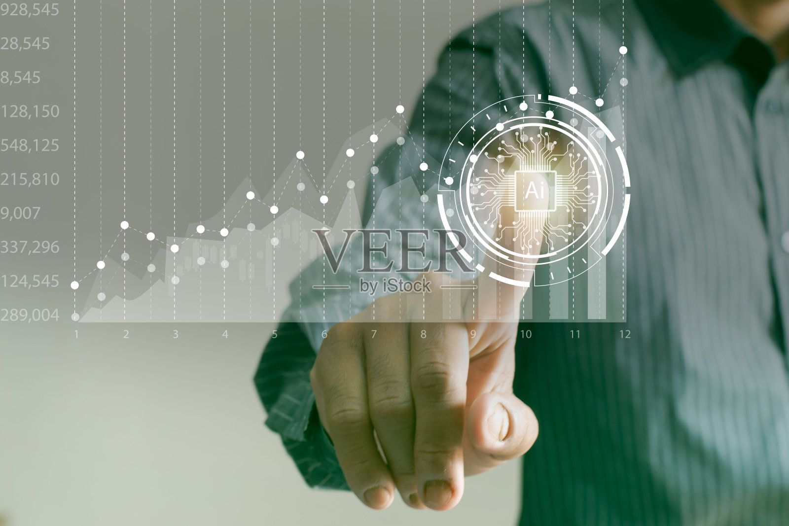 商业人士使用人工智能来帮助他们做生意照片摄影图片