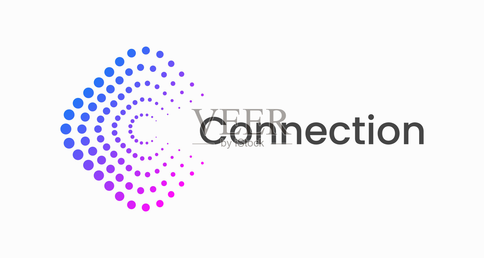 全新的半色调连接网络商业公司标志插画图片素材