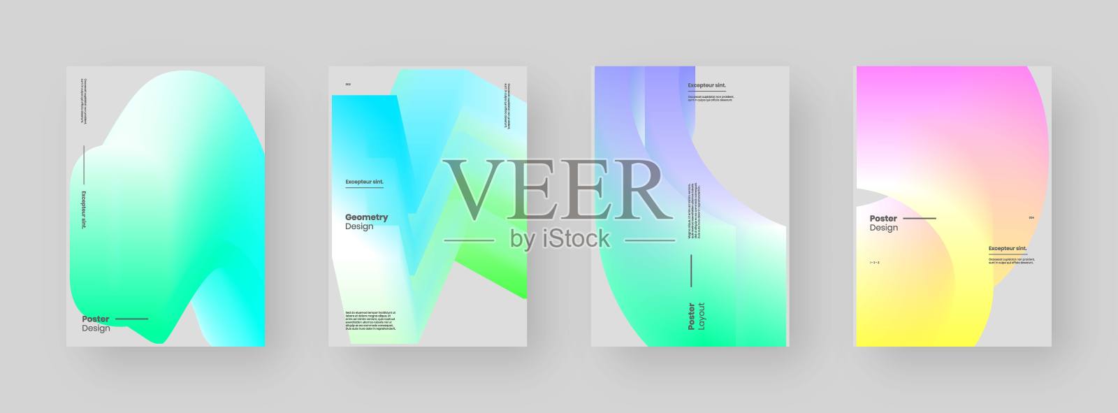 抽象海报设计集。插画图片素材