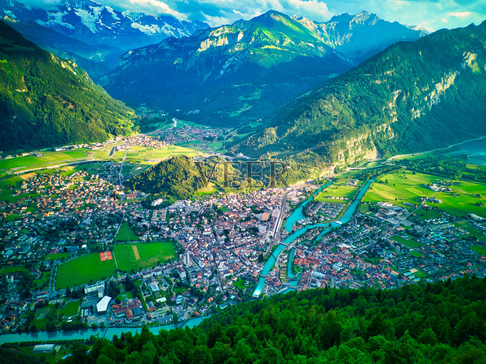 瑞士因特拉肯的哈德库姆照片摄影图片