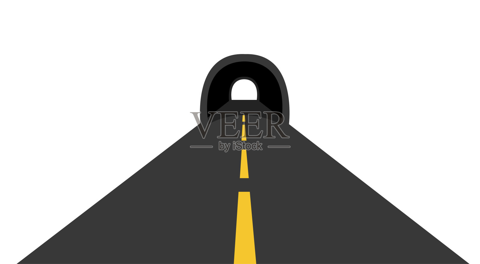 火车隧道图标简单的矢量插画图片素材