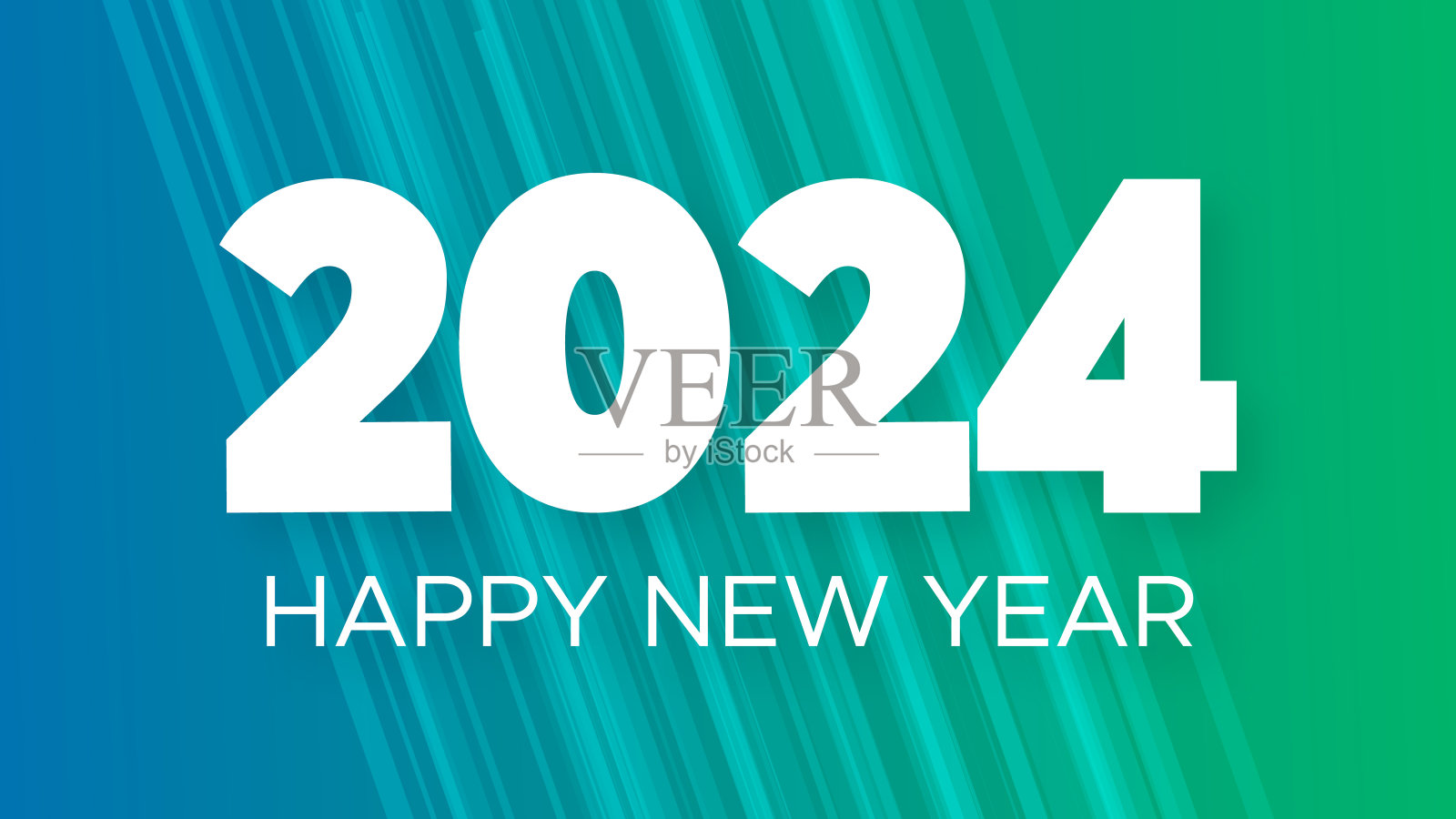 2024新年快乐，彩色背景插画图片素材