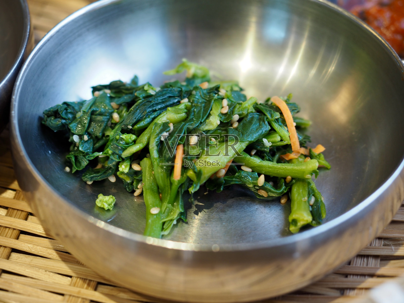 韩式配菜菠菜调味照片摄影图片