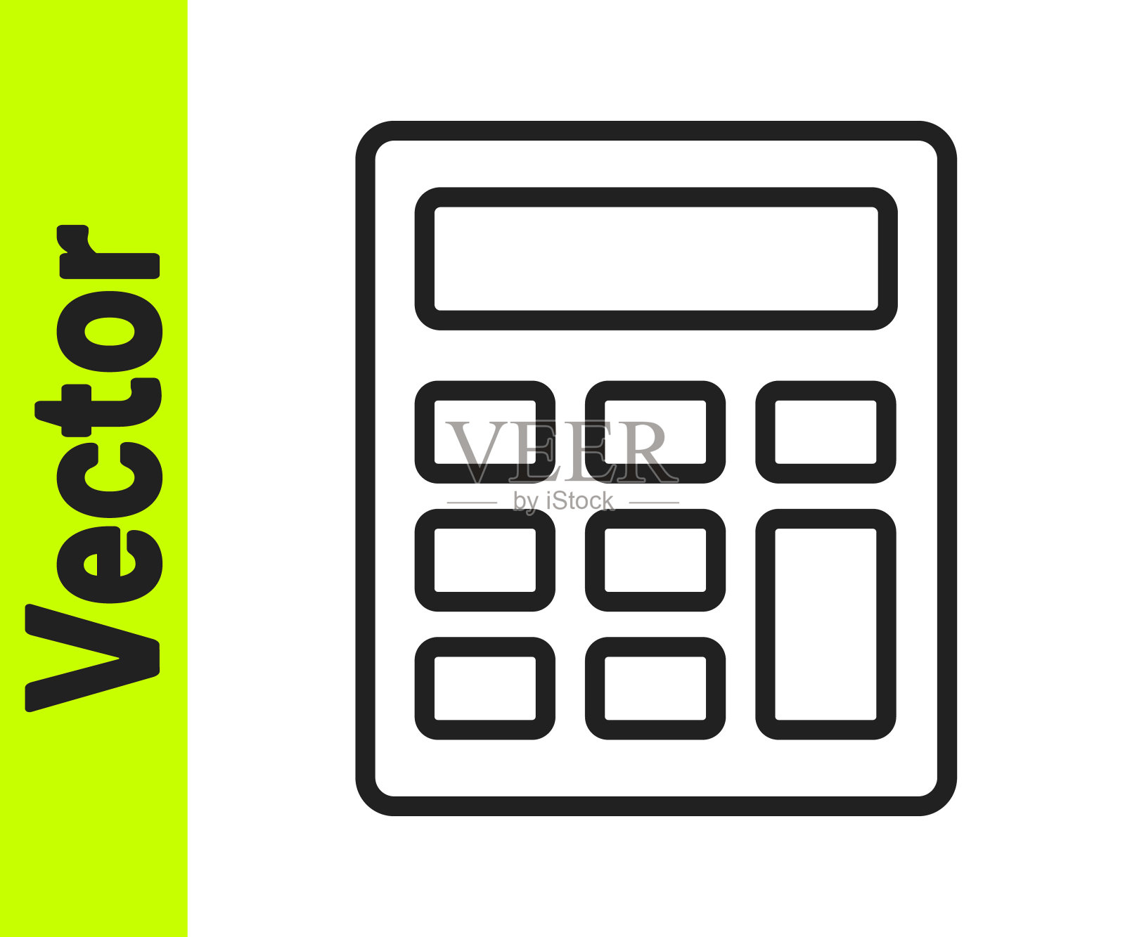 黑线计算器图标孤立在白色背景。会计的象征。商业计算、数学教育和金融。向量插画图片素材