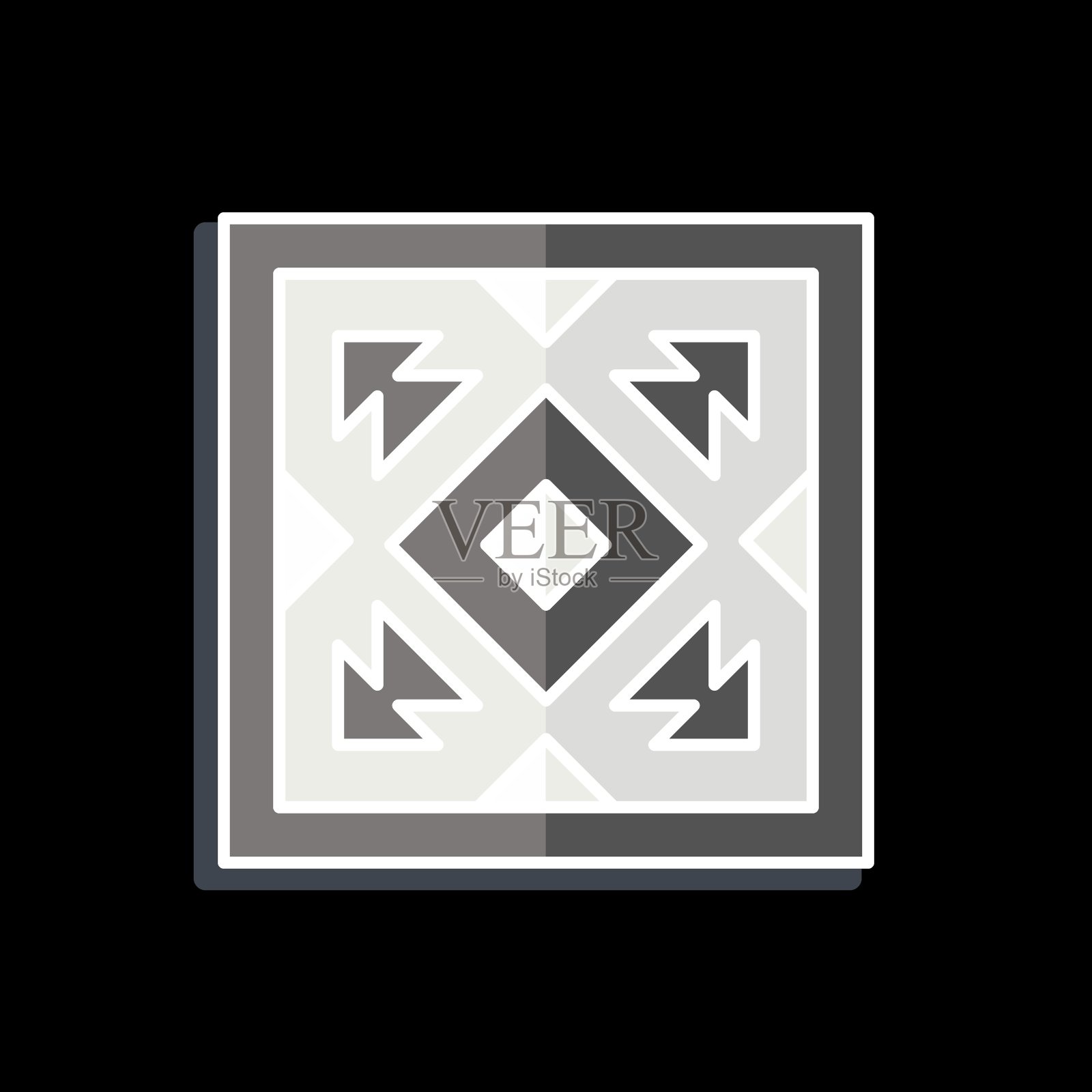 图标地毯。与美洲土著象征有关。光滑的风格。简单的设计可编辑。简单的说明插画图片素材