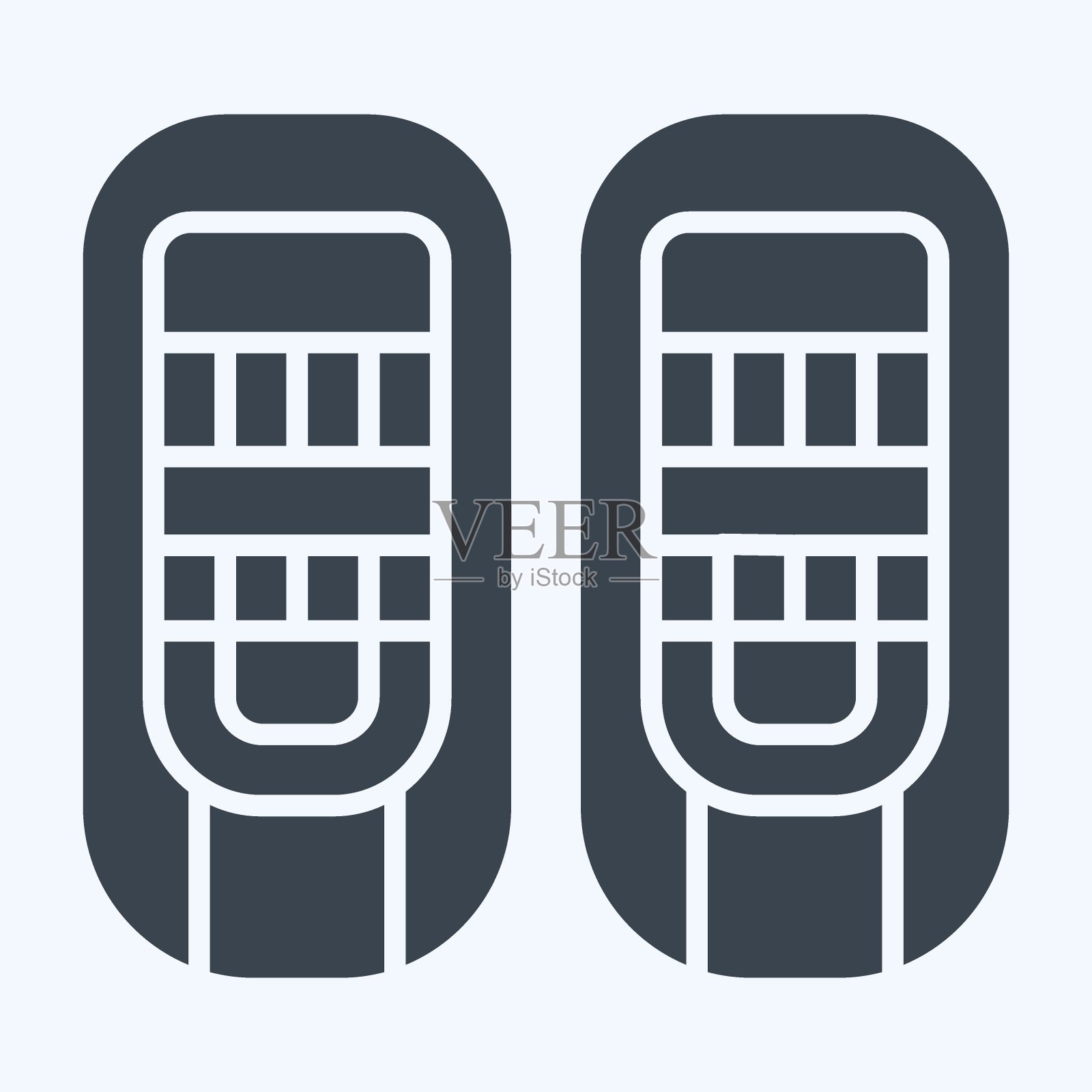 图标雪鞋。与阿拉斯加的象征有关。字形风格。简单的设计可编辑。简单的说明插画图片素材