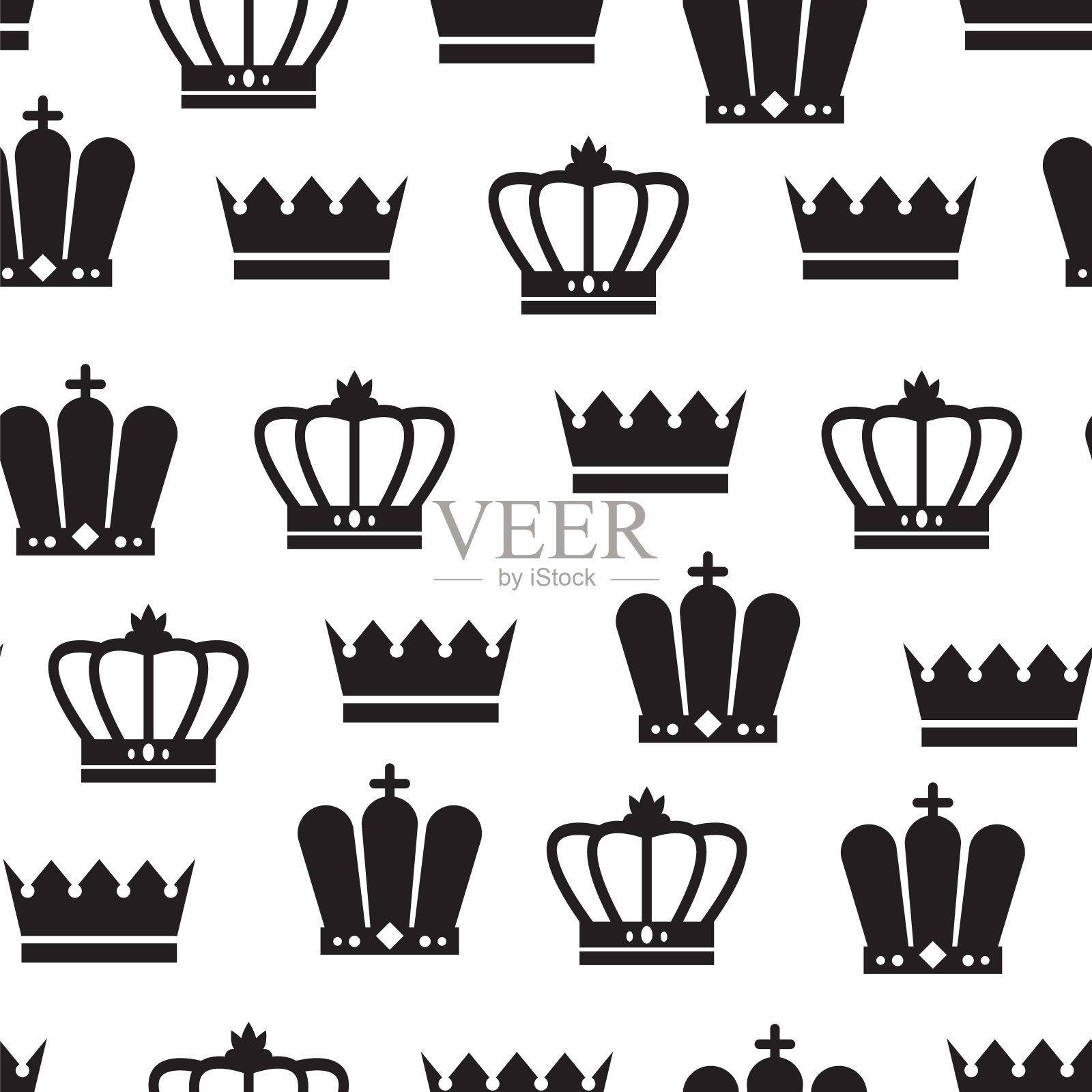 太子妃无缝花纹背景概念。矢量平面图形设计插图插画图片素材