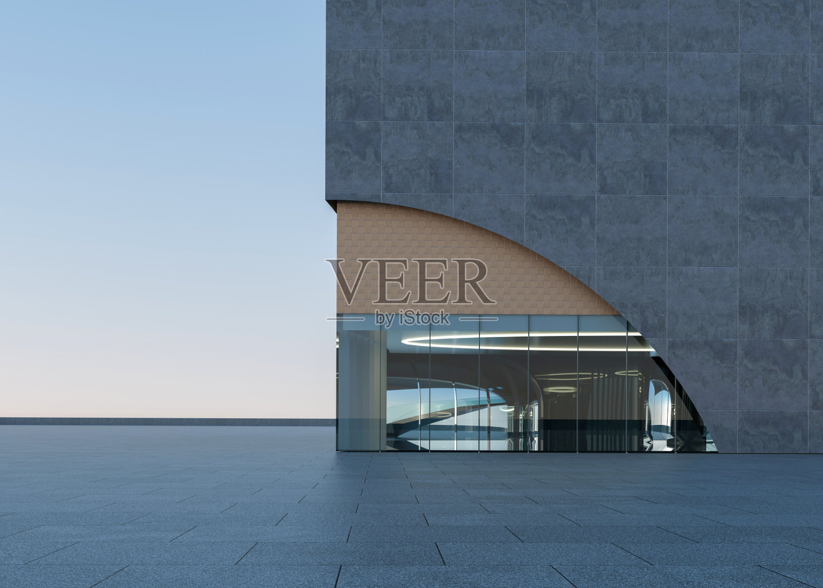 清洁地面广场和建筑立面照片摄影图片