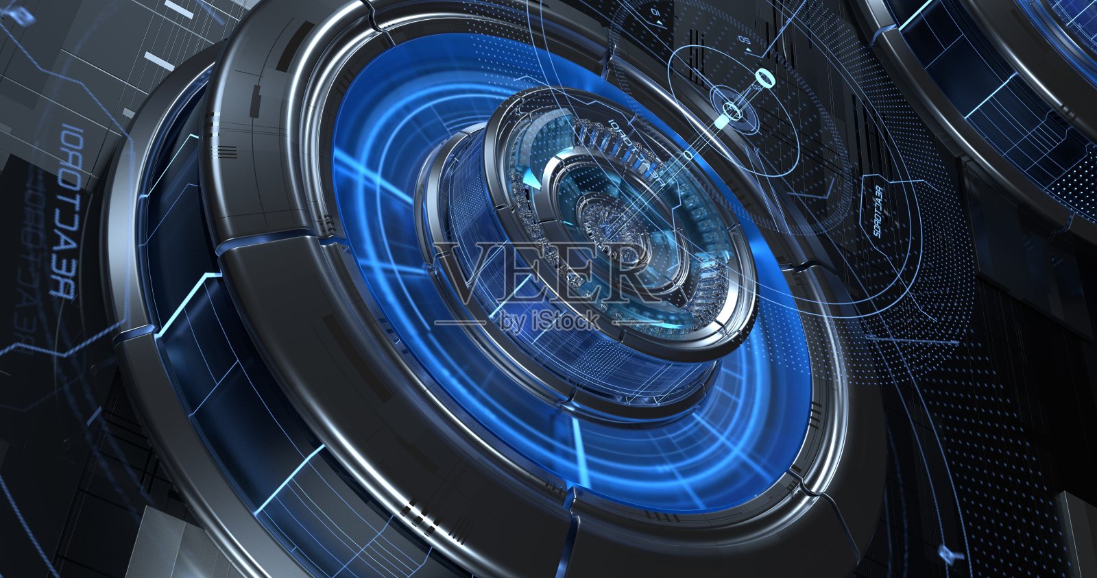 霓虹灯下的现代机构照片摄影图片