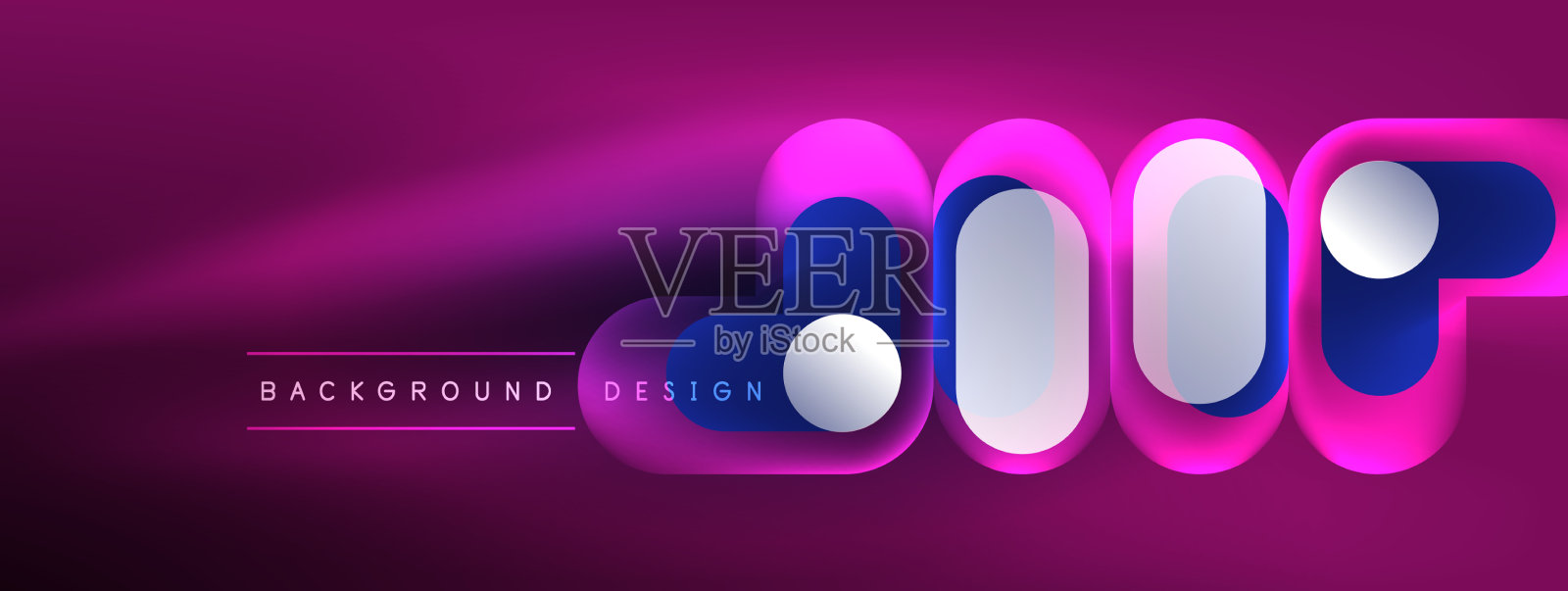 发光的圆形抽象背景模板插画图片素材