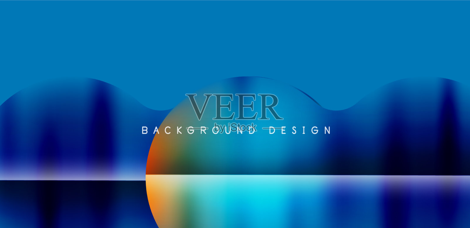 彩色圆形抽象背景模板插画图片素材