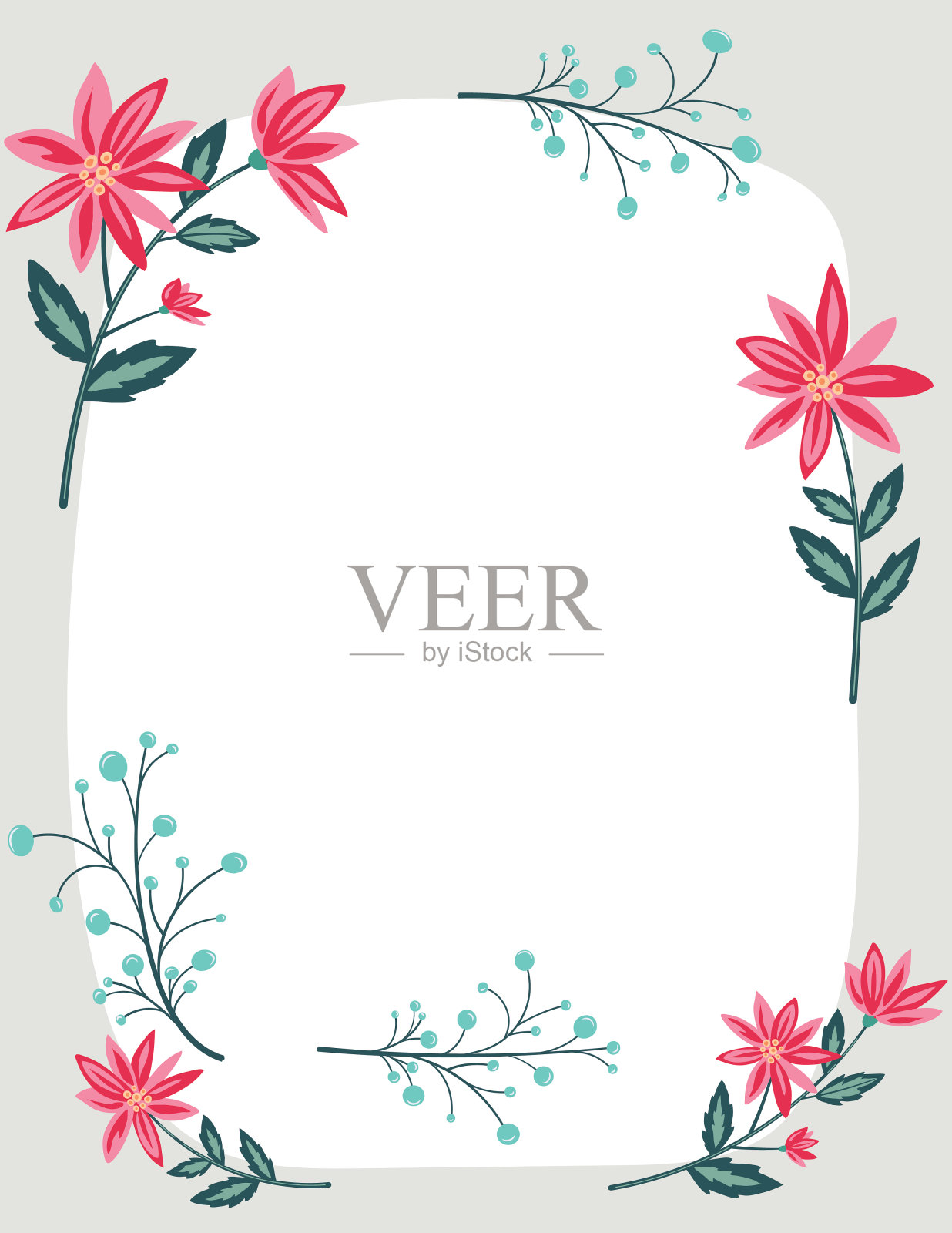 圣诞背景模板在平的颜色插画图片素材