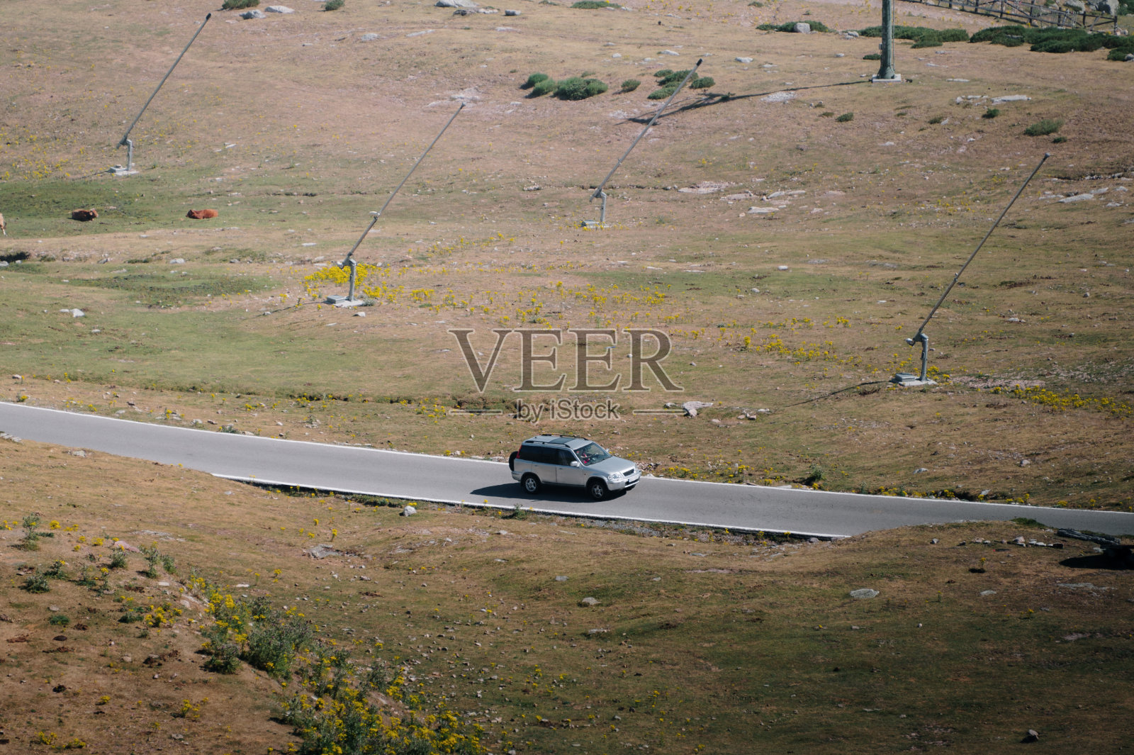 汽车在山路上行驶照片摄影图片