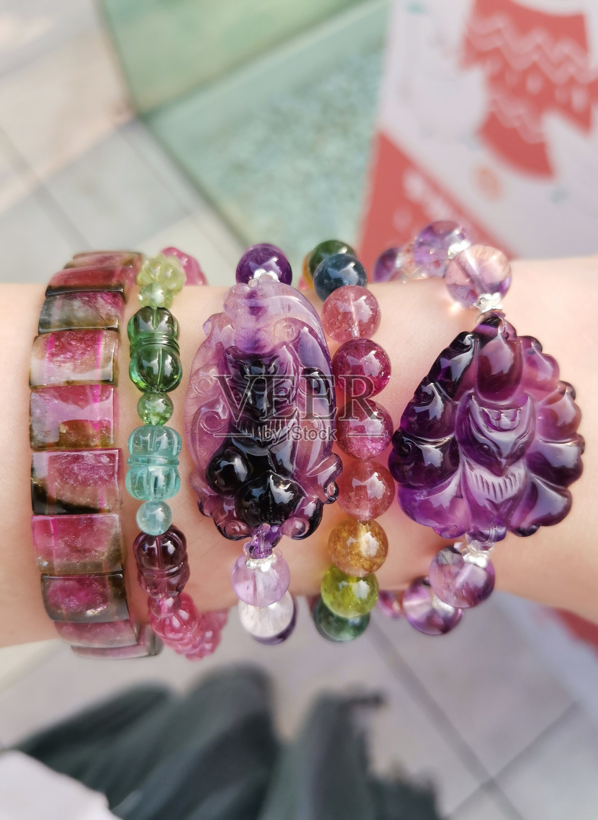 水晶手镯照片摄影图片