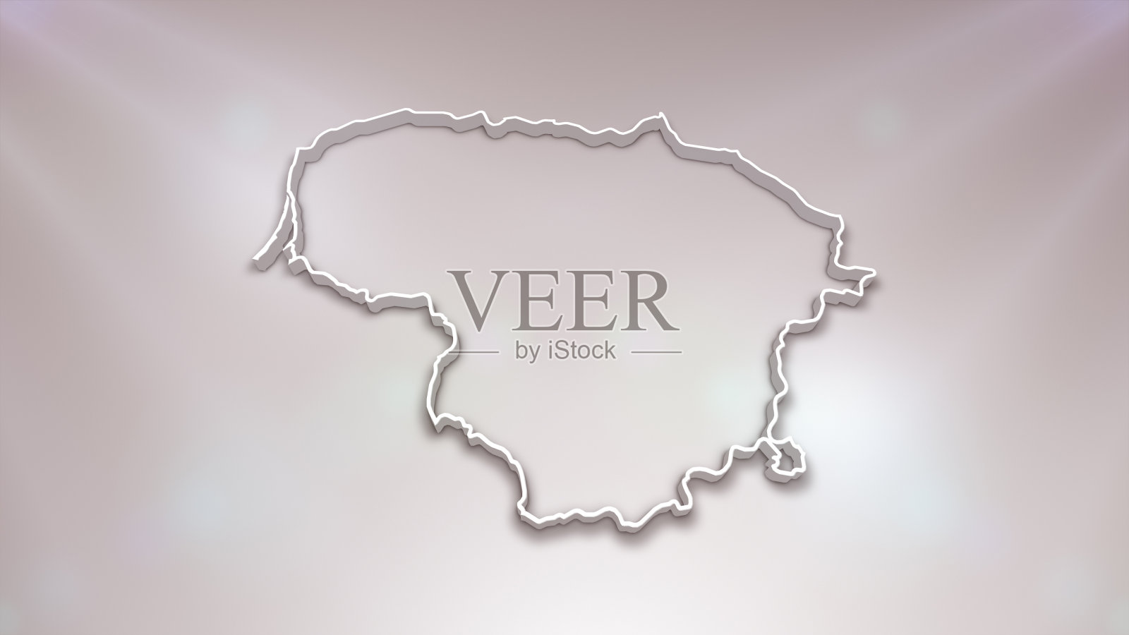 立陶宛3D地图照片摄影图片