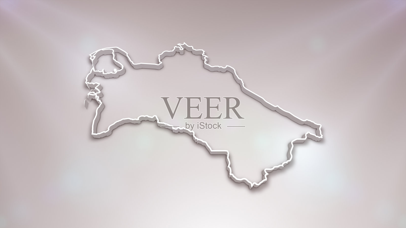 土库曼斯坦3D地图照片摄影图片