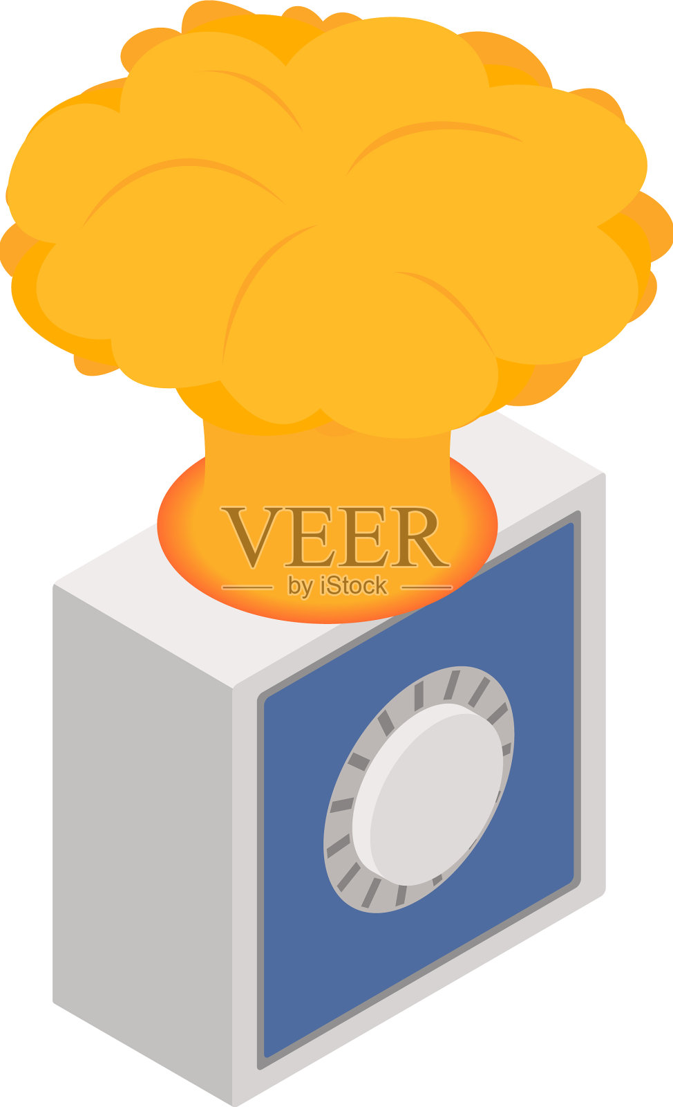 核爆炸图标等距原子插画图片素材