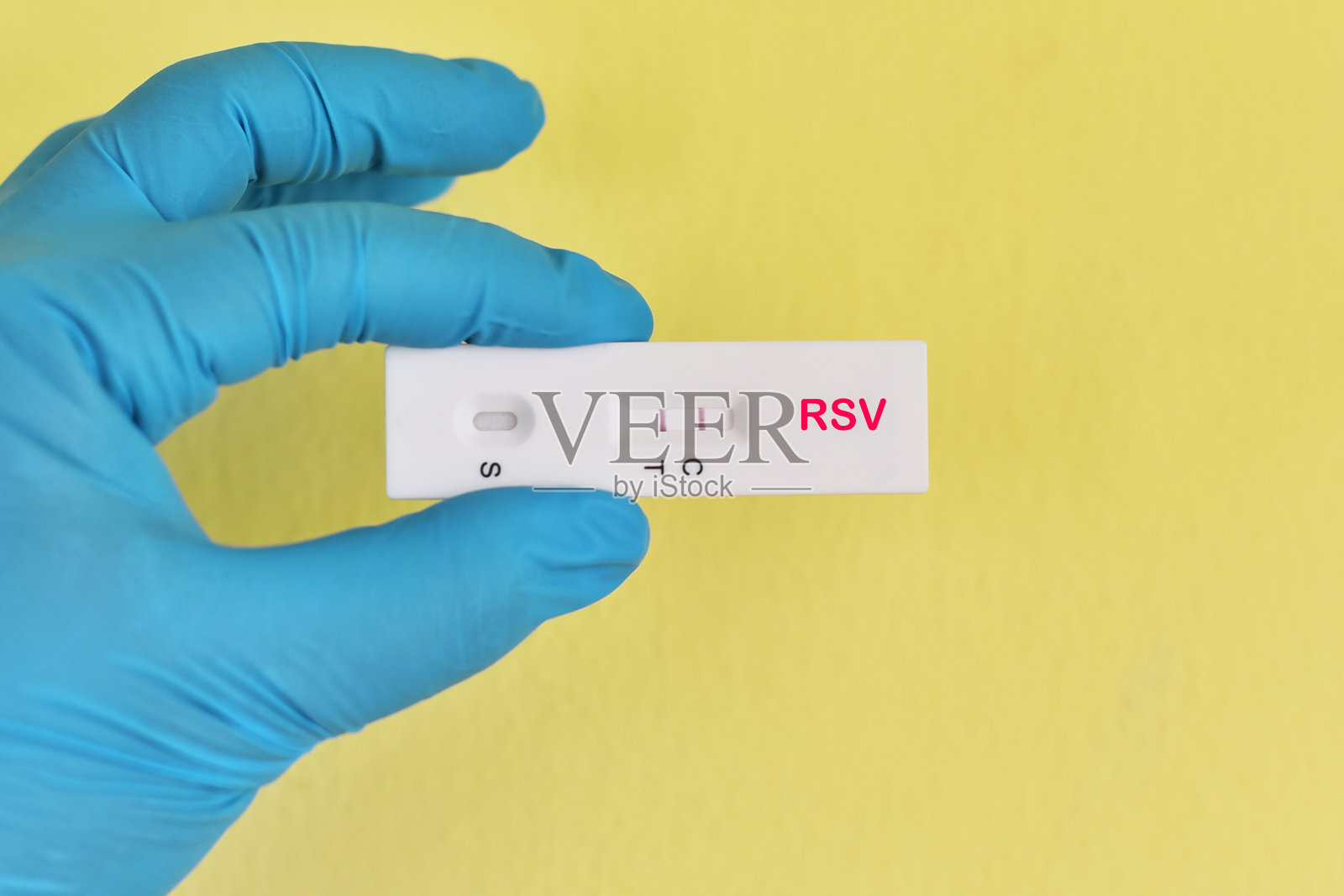 RSV阳性试验结果照片摄影图片