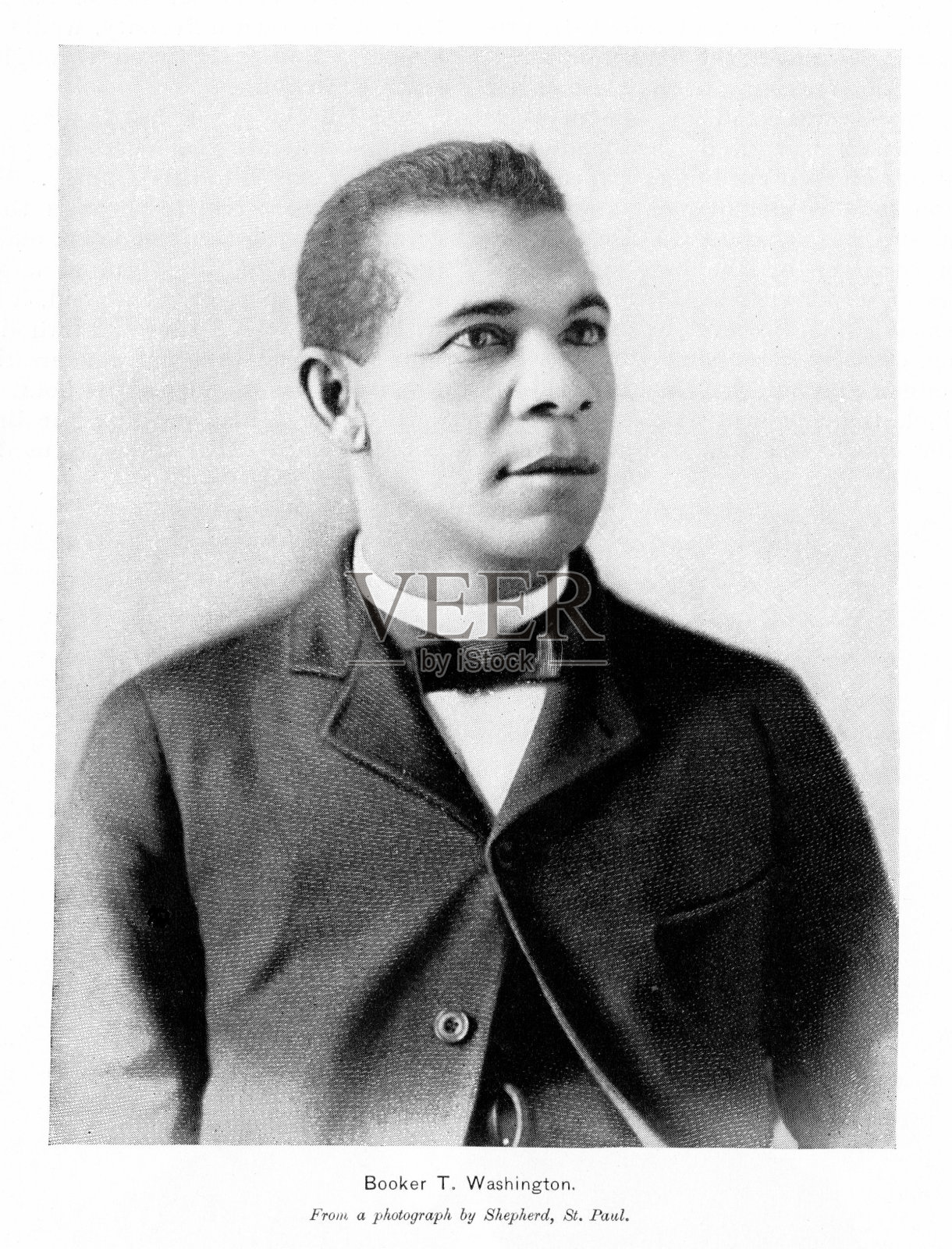 布克·华盛顿，摄影肖像，作家，民权领袖插画图片素材