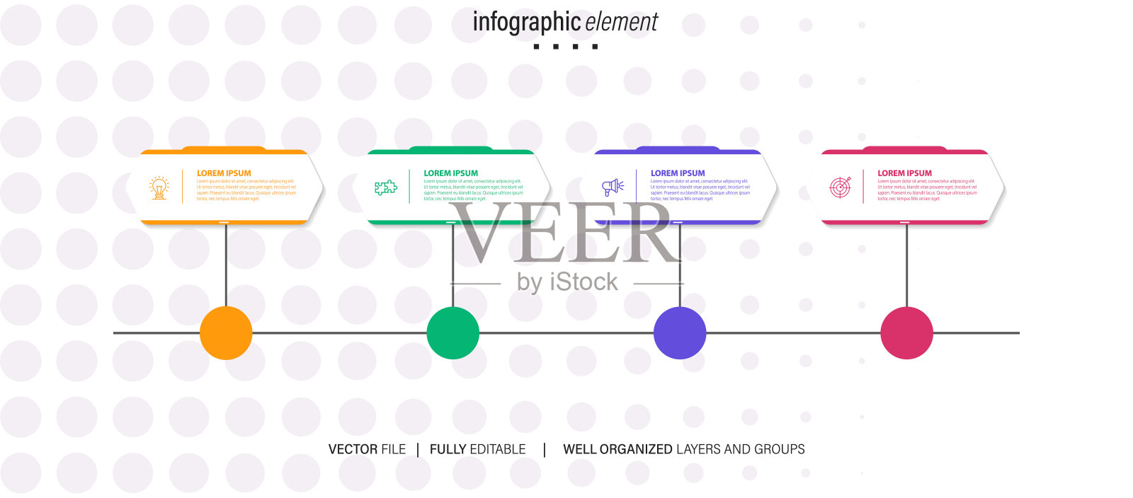 商业信息图表时间线图标设计的抽象背景模板股票插图插画图片素材