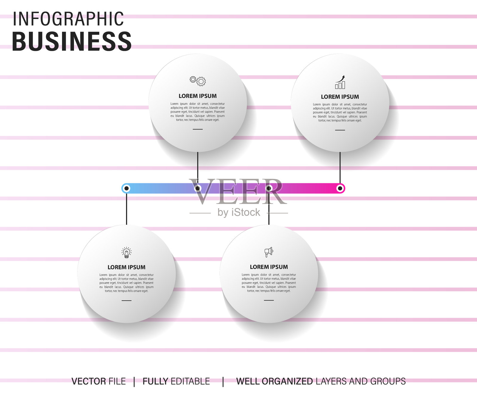 商业信息图表时间线图标设计的抽象背景模板股票插图插画图片素材