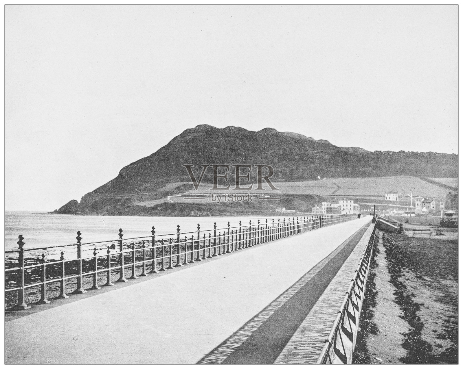 爱尔兰的古董照片:维克罗郡的布雷黑德插画图片素材